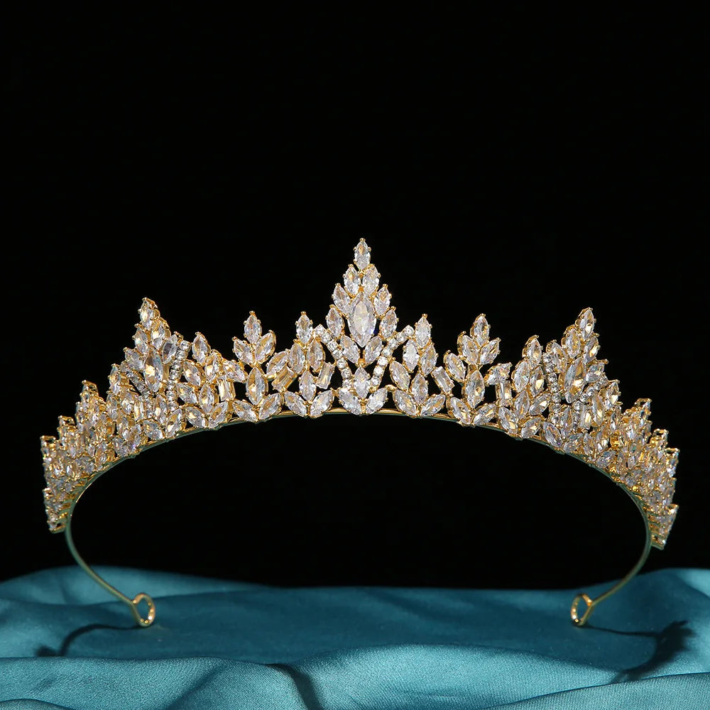 Couronne de Mariée Princesse en Zircon – Diadème de Luxe pour Femme 👰✨