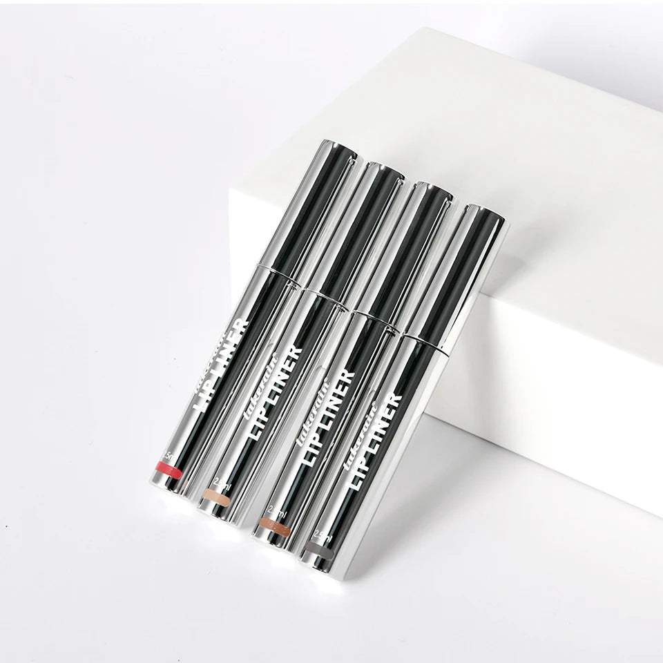 Crayon à Lèvres Effet Tattoo – Gloss Mat Longue Tenue, Résistant à l’Eau, Teinte Marron, Encre à Lèvres Pelable pour Contour Parfait