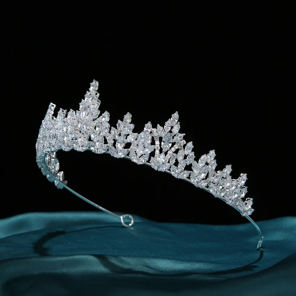 Couronne de Mariée Princesse en Zircon – Diadème de Luxe pour Femme 👰✨