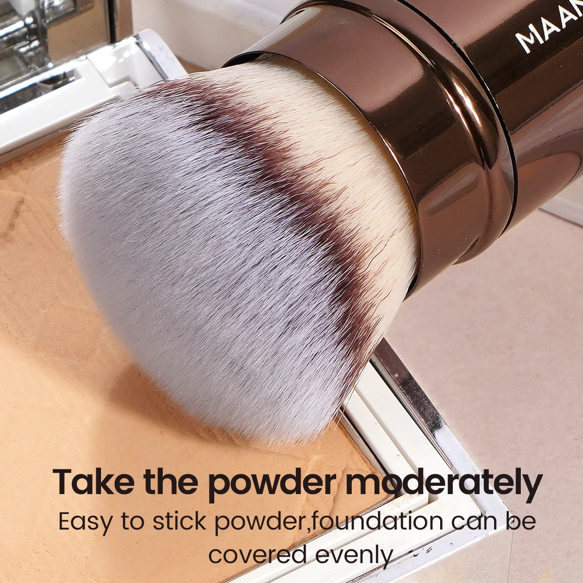 MAANGE – Pinceaux de Maquillage Double Tête pour Fond de Teint, Poudre, Anti-Cernes et Blush, Poils Doux en Fibre, Outils Cosmétiques