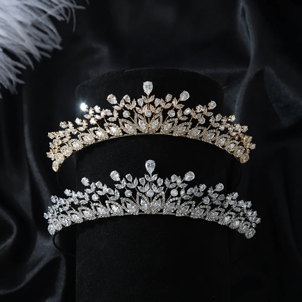 Couronne de Mariée Princesse en Zircon – Diadème de Luxe pour Femme 👰✨