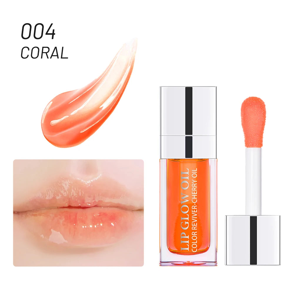 Baume à Lèvres Hydratant – Huile Gloss Originale, Soin des Lèvres, Repulpant et Exfoliant, Effet Rose et Brillant