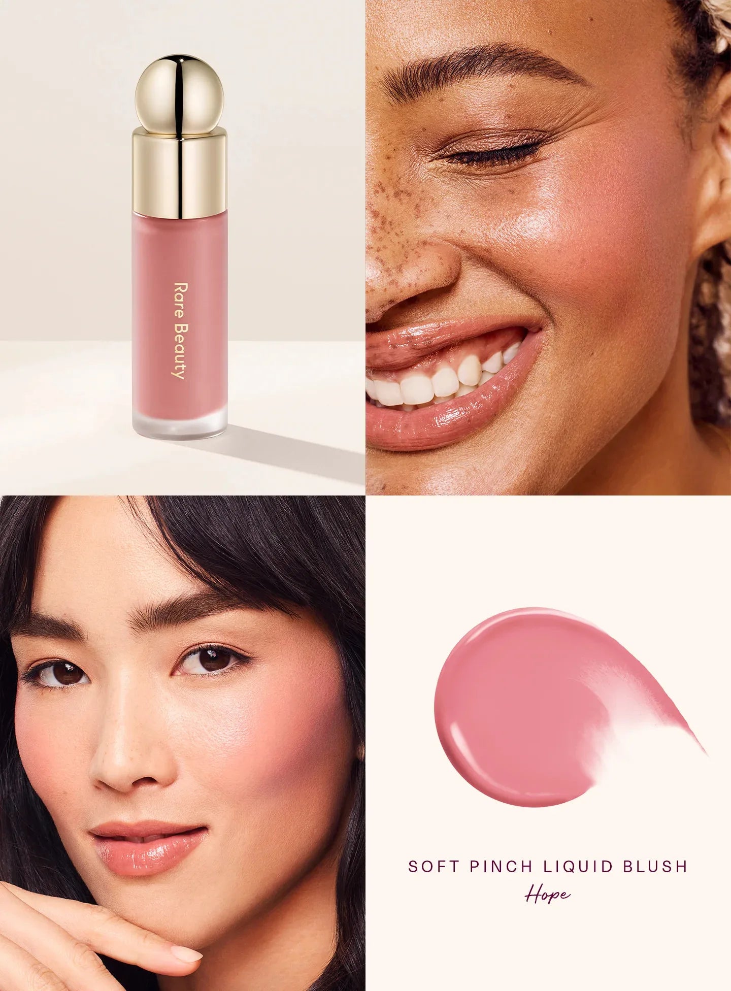 Rare Beauty – Blush Liquide Waterproof et Hydratant, Crème pour Lèvres et Joues, Maquillage Visage pour Contour et Effet Repulpant