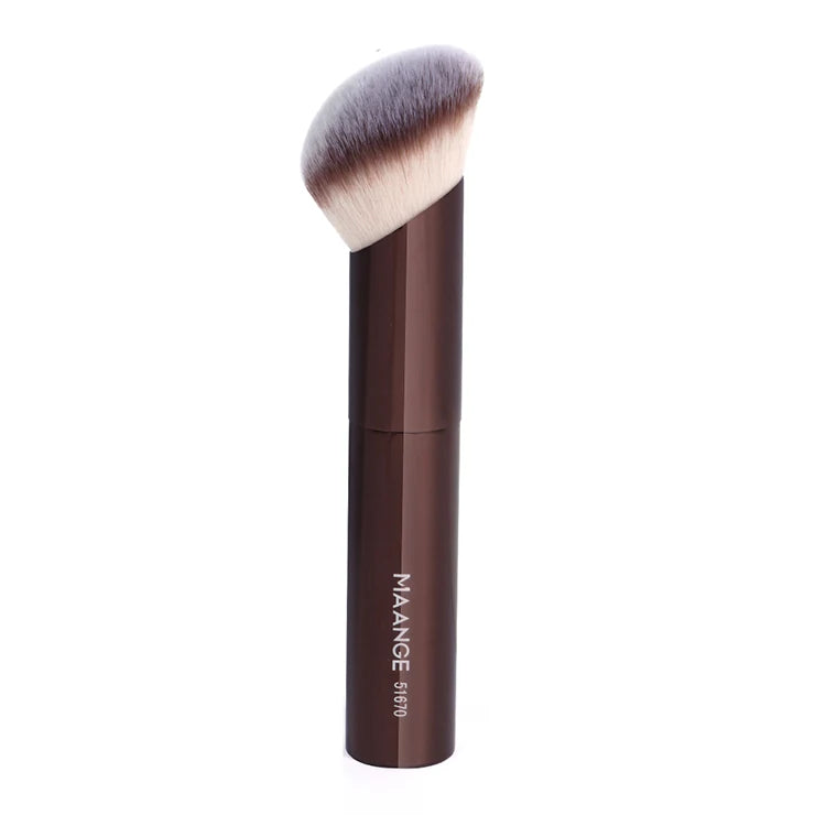 MAANGE – Pinceaux de Maquillage Double Tête pour Fond de Teint, Poudre, Anti-Cernes et Blush, Poils Doux en Fibre, Outils Cosmétiques