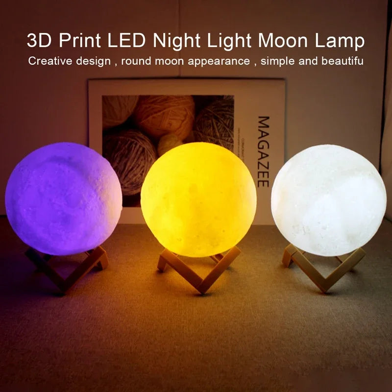 Lampe Livre LED – Lune et Galaxie, Lumière de Nuit pour Enfants, Filles et Garçons, Cadeau d’Anniversaire, Décoration de Chambre