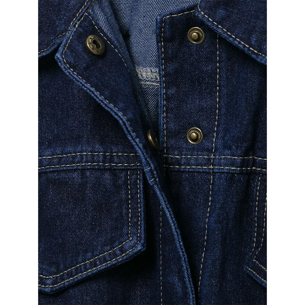 Ensemble Femme DUOPERI – Veste en Jean Ceinturée + Jean Zippé Vintage 👖✨