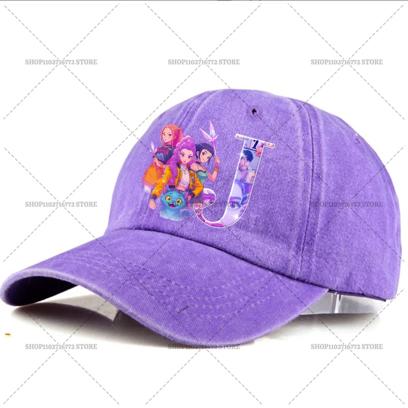 🧢 Casquette Kpop Demon Hunter – Lettre A-Z | Style Rétro & Tendance  Casquette ajustable unisexe – Mode été, accessoire indispensable du moment