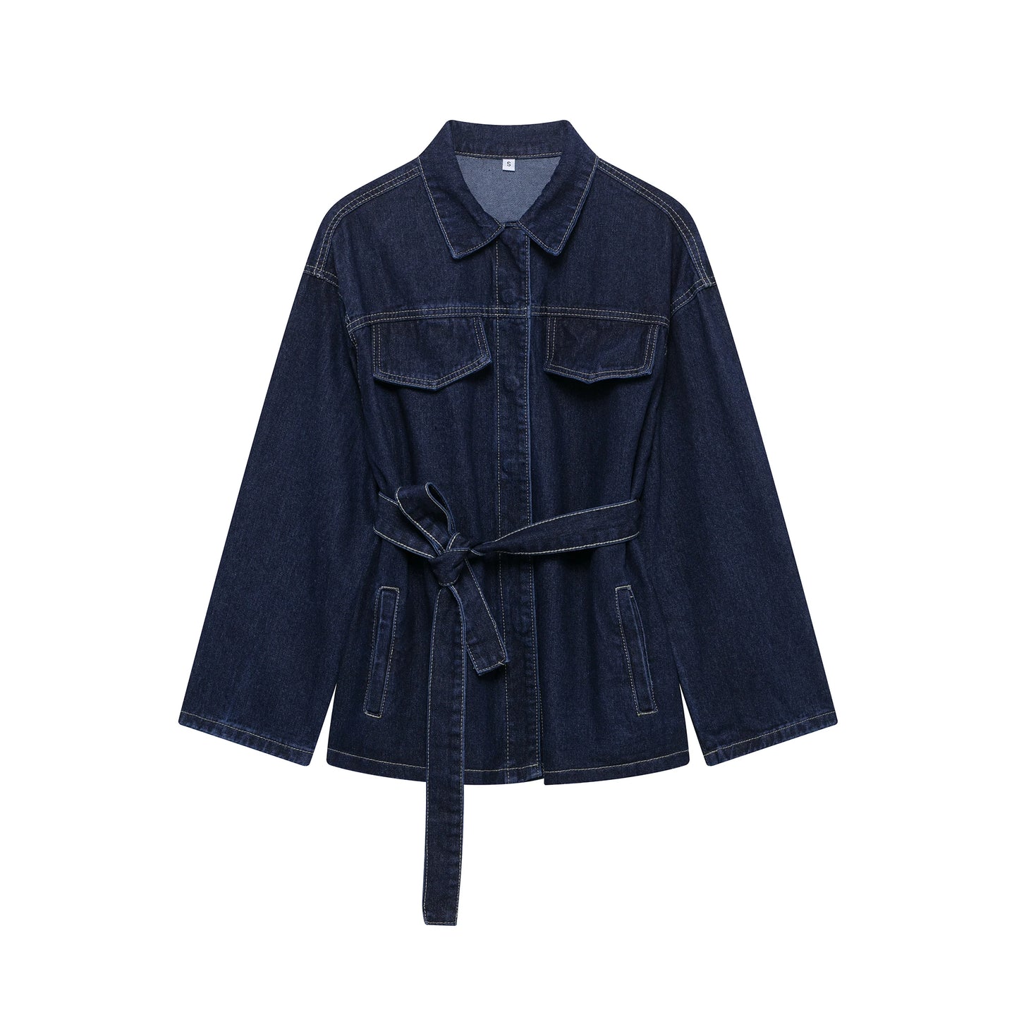 Ensemble Femme DUOPERI – Veste en Jean Ceinturée + Jean Zippé Vintage 👖✨