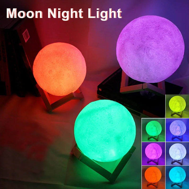 Lampe Livre LED – Lune et Galaxie, Lumière de Nuit pour Enfants, Filles et Garçons, Cadeau d’Anniversaire, Décoration de Chambre
