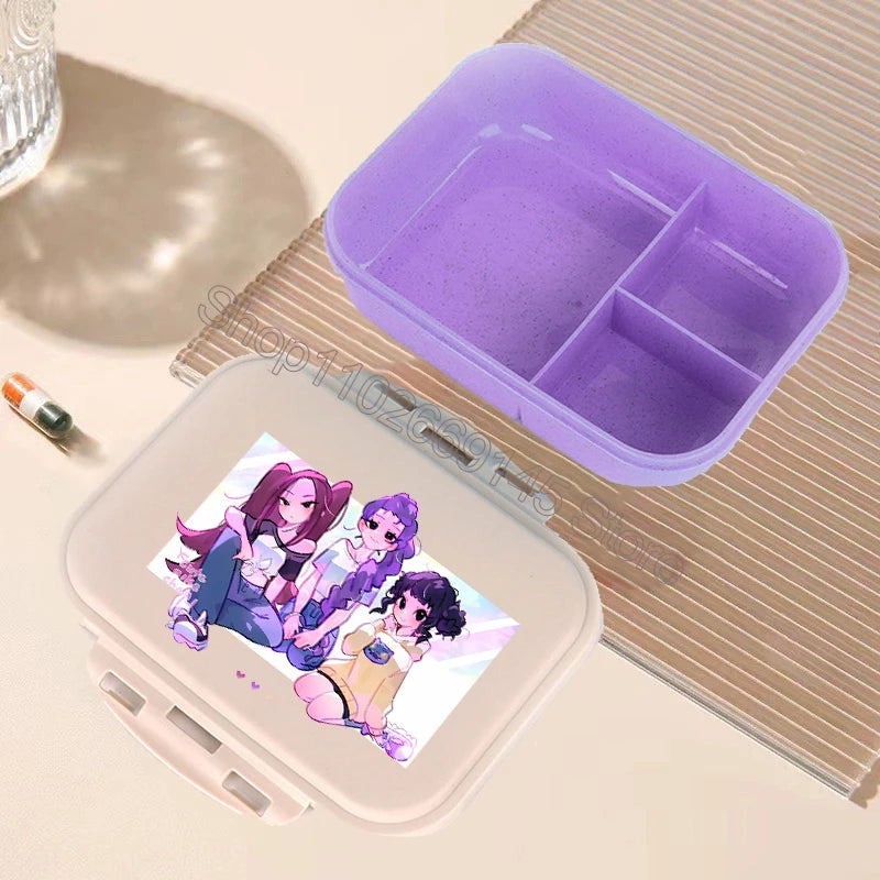 🍱 Boîte à Lunch Kpop Demon Hunters – Bento Kawaii Grande Capacité