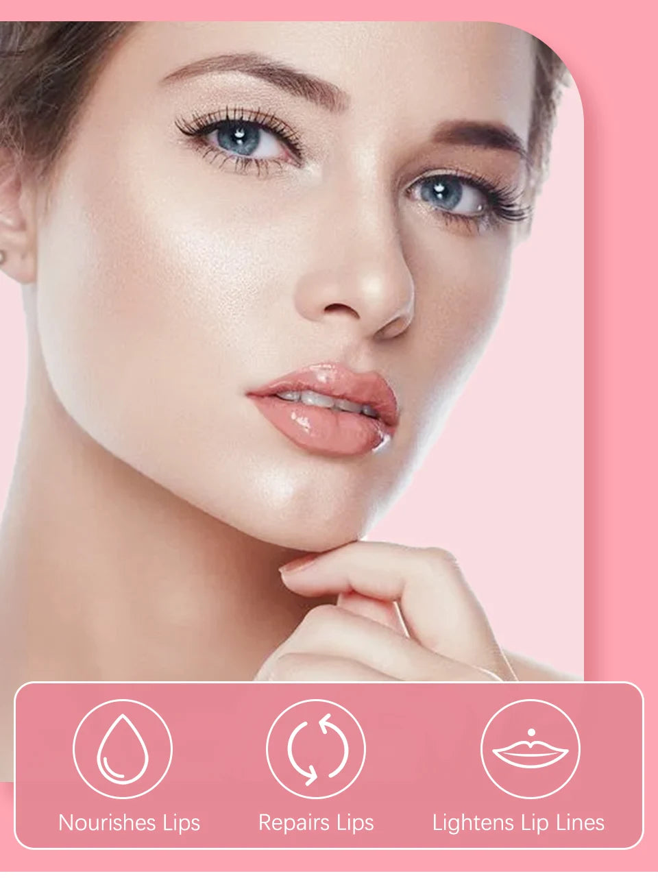 Baume à Lèvres Hydratant – Huile Gloss Originale, Soin des Lèvres, Repulpant et Exfoliant, Effet Rose et Brillant