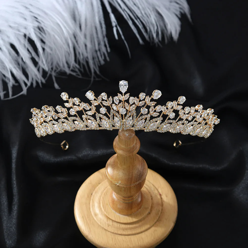 Couronne de Mariée Princesse en Zircon – Diadème de Luxe pour Femme 👰✨