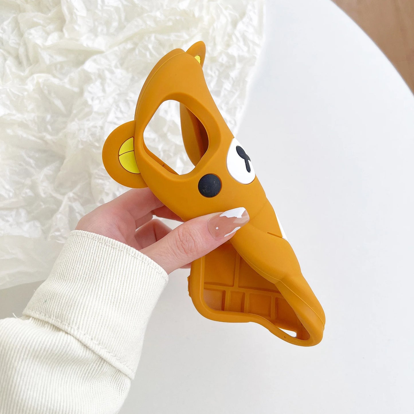 Coque Souple en Silicone Rilakkuma – Pour iPhone 17, 16, 15, 14, 13, 12, 11, Pro Max, Mini, Plus, XS, XR, 6, 7, 8 Plus