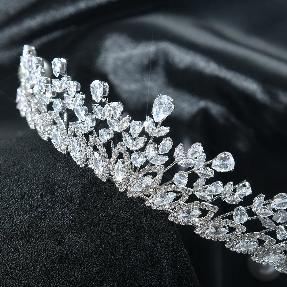 Couronne de Mariée Princesse en Zircon – Diadème de Luxe pour Femme 👰✨