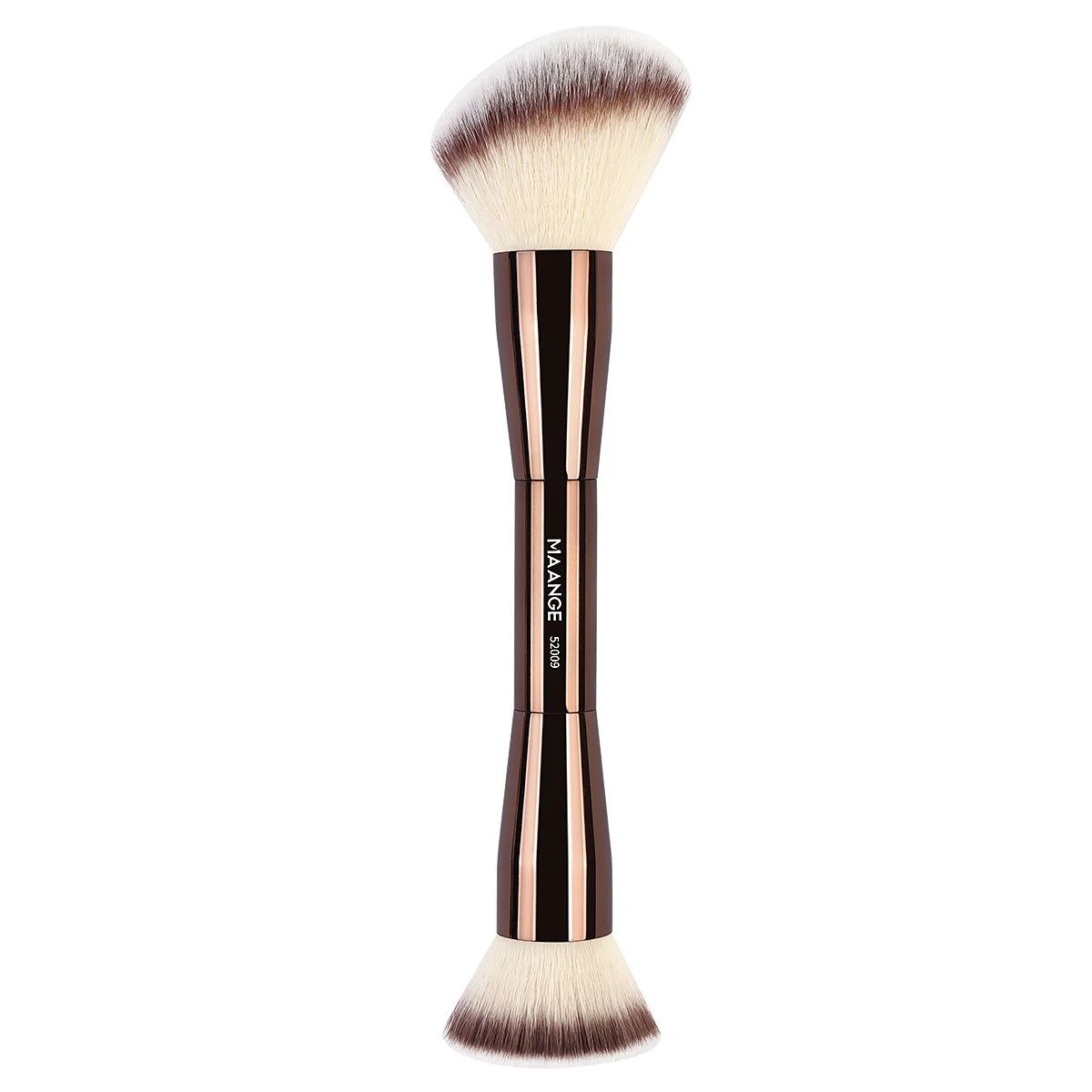 MAANGE – Pinceaux de Maquillage Double Tête pour Fond de Teint, Poudre, Anti-Cernes et Blush, Poils Doux en Fibre, Outils Cosmétiques