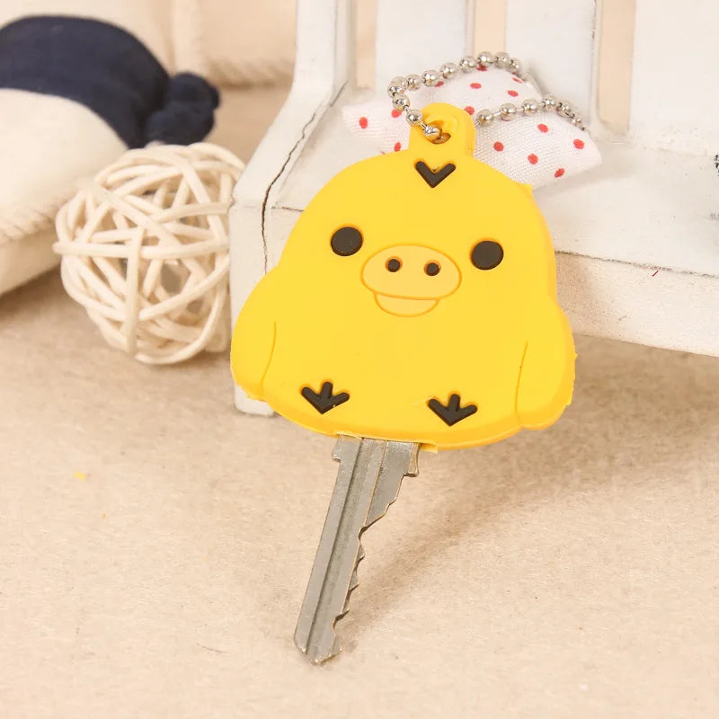 Porte-clés Rilakkuma – Housse de Clé en PVC, Pendentif Mignon pour Sac ou Clés, Cadeau Idéal Inspiré de l’Anime Relax Bear