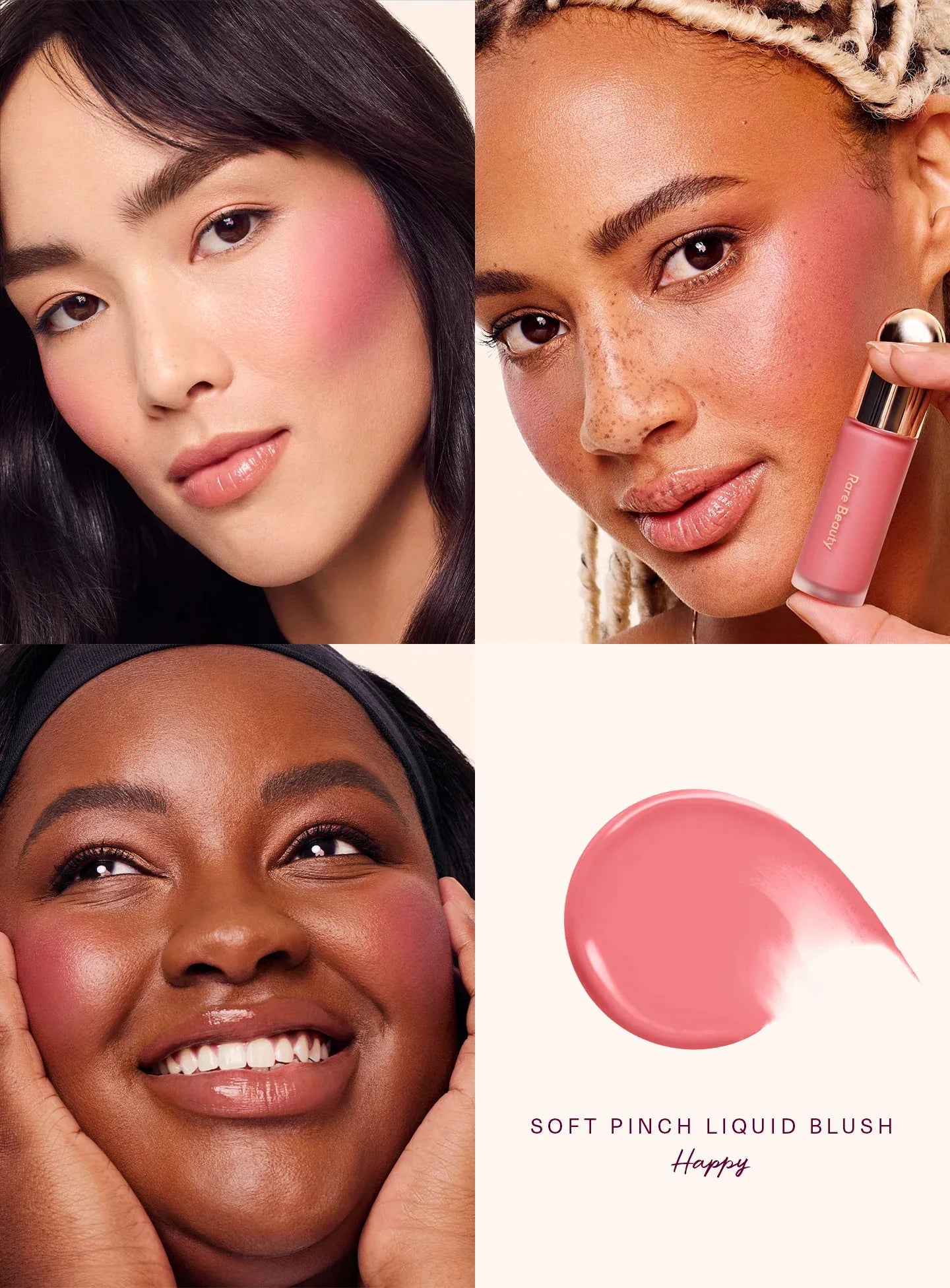 Rare Beauty – Blush Liquide Waterproof et Hydratant, Crème pour Lèvres et Joues, Maquillage Visage pour Contour et Effet Repulpant