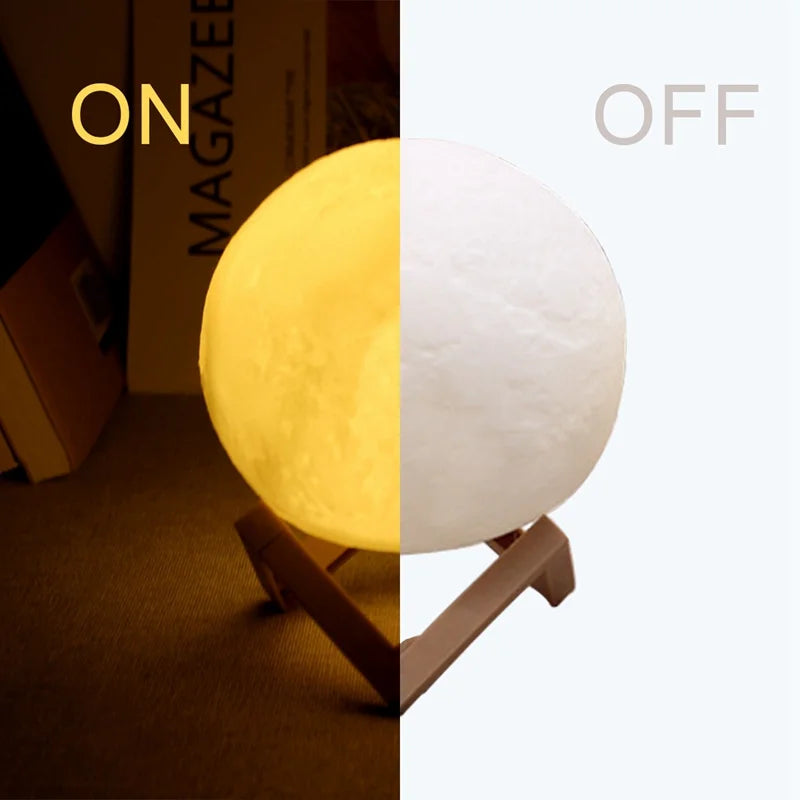 Lampe Livre LED – Lune et Galaxie, Lumière de Nuit pour Enfants, Filles et Garçons, Cadeau d’Anniversaire, Décoration de Chambre