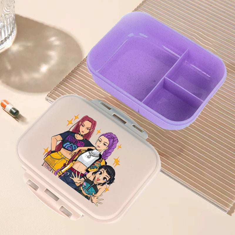 🍱 Boîte à Lunch Kpop Demon Hunters – Bento Kawaii Grande Capacité