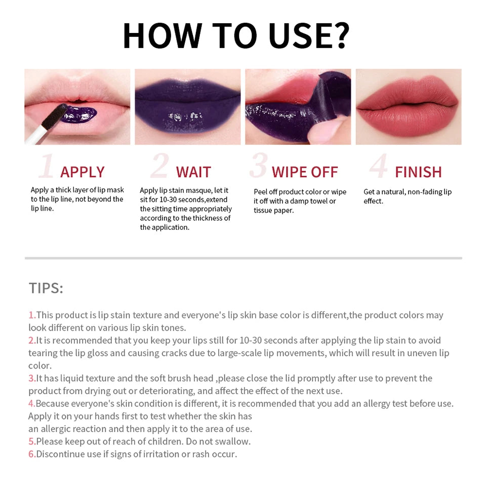 💋 Encre à Lèvres Longue Tenue – Lip Tint Coréen Mat & Waterproof