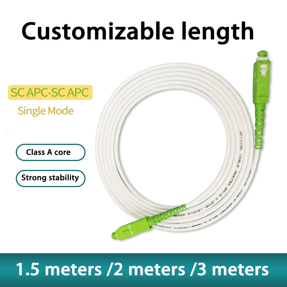Câble Fibre Optique SC/APC-SC/APC Monomode – Haute Performance FTTH ⚡
