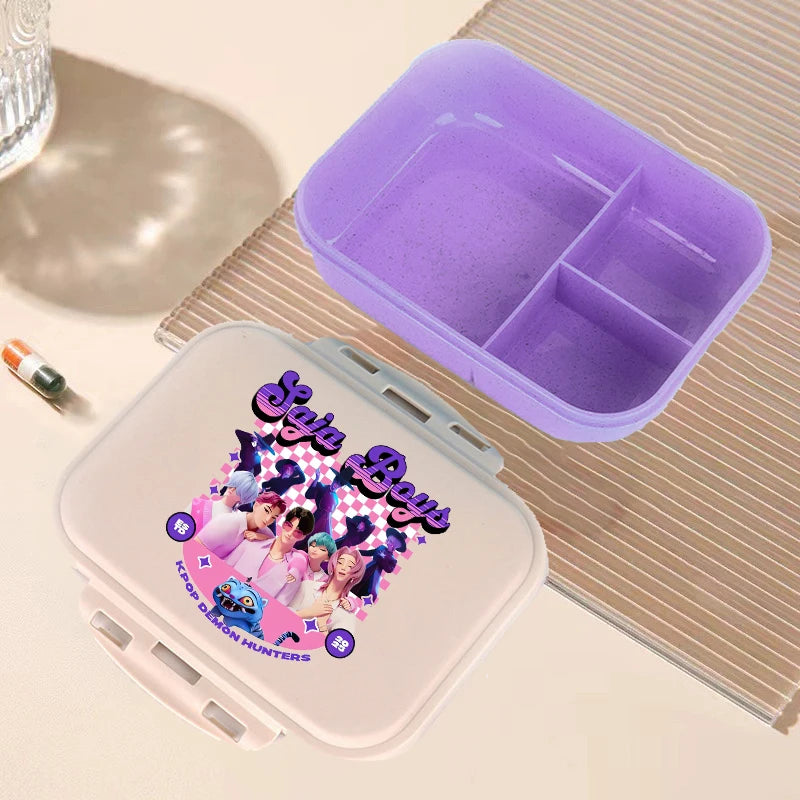 🍱 Boîte à Lunch Kpop Demon Hunters – Bento Kawaii Grande Capacité