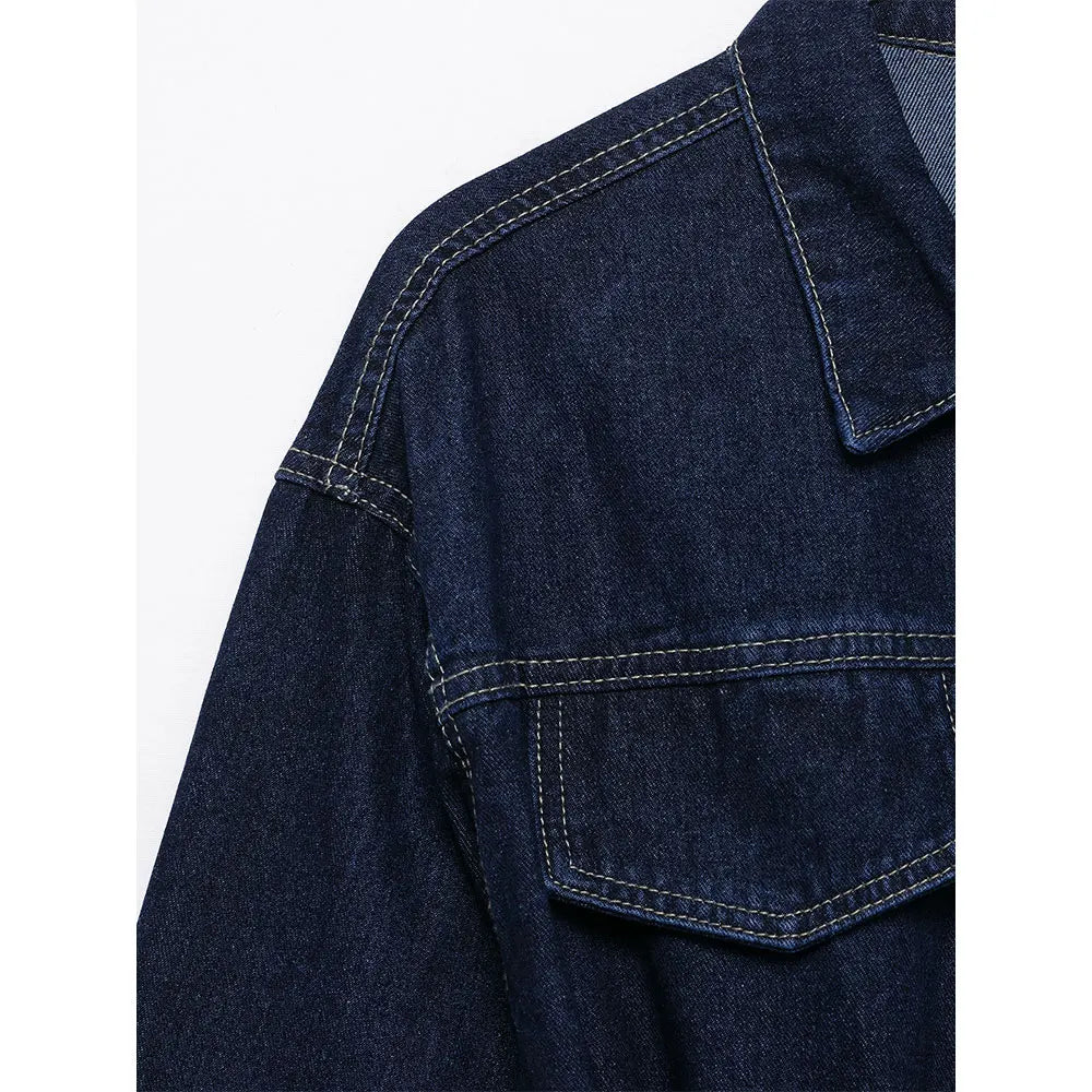 Ensemble Femme DUOPERI – Veste en Jean Ceinturée + Jean Zippé Vintage 👖✨