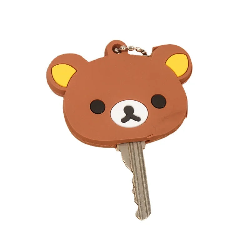 Porte-clés Rilakkuma – Housse de Clé en PVC, Pendentif Mignon pour Sac ou Clés, Cadeau Idéal Inspiré de l’Anime Relax Bear