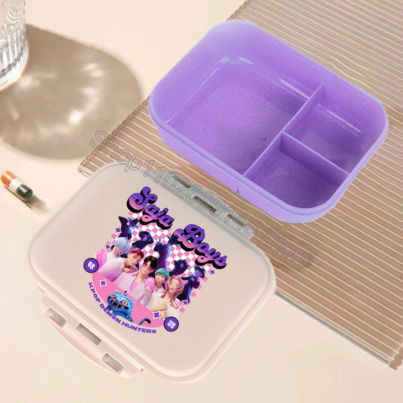 🍱 Boîte à Lunch Kpop Demon Hunters – Bento Kawaii Grande Capacité